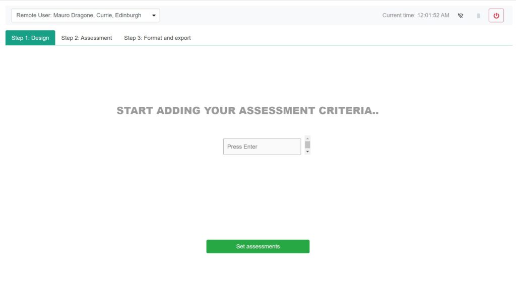 tele assessment using pepper